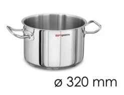 Fleischtopf - Ø 320 Mm - Höhe 190 Mm | Edelstahltopf | Kochtopf | Küchentopf | Bratentopf | Induktion