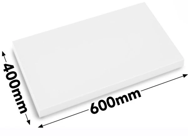 Schneidebrett - 40 X 60 Cm - Dicke 2 Cm -Weiß 1 Schneidebrett - 40 X 60 Cm - Dicke 2 Cm -Weiß