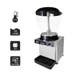 Ayran-/ Saftspender - 19 Liter - Schwarz -Koch Set Haus ASSE19 icons f43e