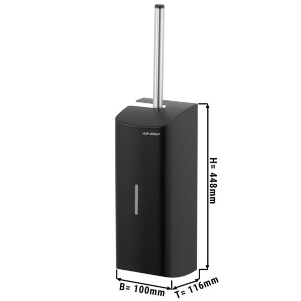 AIR-WOLF | WC-Bürstenhalter Mit Geschlossener Front - Edelstahl Mattschwarz 1 AIR-WOLF | WC-Bürstenhalter Mit Geschlossener Front - Edelstahl Mattschwarz