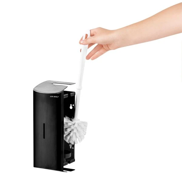 AIR-WOLF | WC-Bürstenhalter Mit Geschlossener Front - Edelstahl Mattschwarz 6 AIR-WOLF | WC-Bürstenhalter Mit Geschlossener Front - Edelstahl Mattschwarz – Bild 6