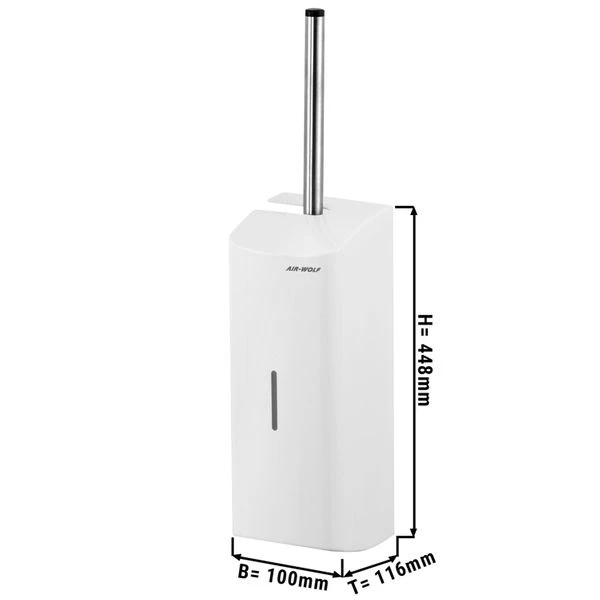 AIR-WOLF | WC-Bürstenhalter Mit Geschlossener Front - Edelstahl Weiß 1 AIR-WOLF | WC-Bürstenhalter Mit Geschlossener Front - Edelstahl Weiß