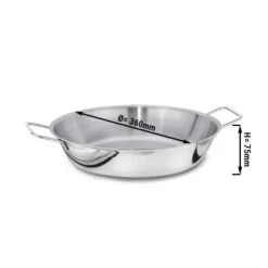 Paella Pfanne Aus Edelstahl - Ø 360 Mm - Höhe: 75 Mm