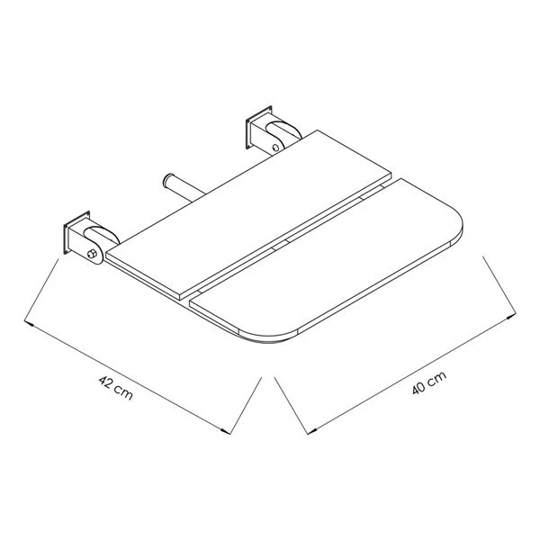 Badregal Mit Holzablage 2 Badregal Mit Holzablage – Bild 2