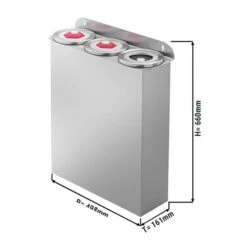 Set Dreifach Becherspender - Kunststoff - Anbauversion