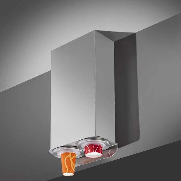 Set Doppelt Becherspender - Kunststoff - Anbauversion 5 Set Doppelt Becherspender - Kunststoff - Anbauversion – Bild 5