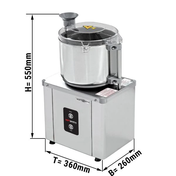 Vegetarischer Cutter - 8 Liter - 370 Watt - 230 Volt - 1400 Rpm 1 Vegetarischer Cutter - 8 Liter - 370 Watt - 230 Volt - 1400 Rpm