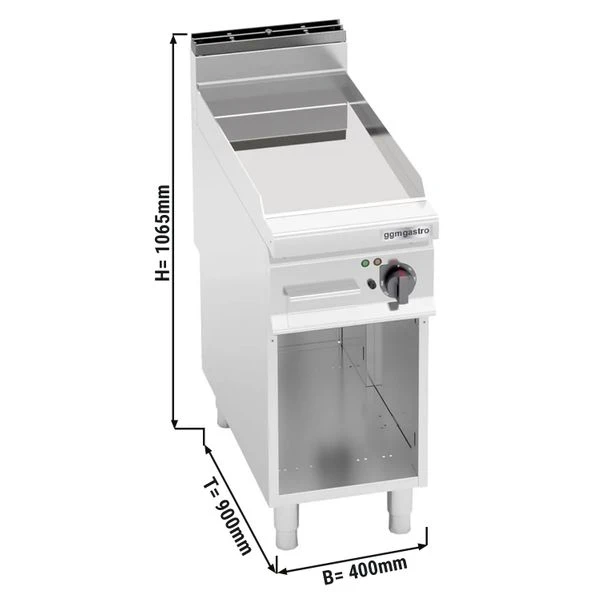 Elektro Bratplatte - 5,7 KW - Glatt - Mit Glänzendem Finish 1 Elektro Bratplatte - 5,7 KW - Glatt - Mit Glänzendem Finish