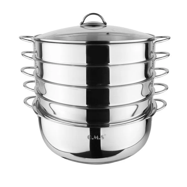 6-teiliger Edelstahl-Dampfgarer | Dampfkocher - Ø 320 Mm 3 6-teiliger Edelstahl-Dampfgarer | Dampfkocher - Ø 320 Mm – Bild 3