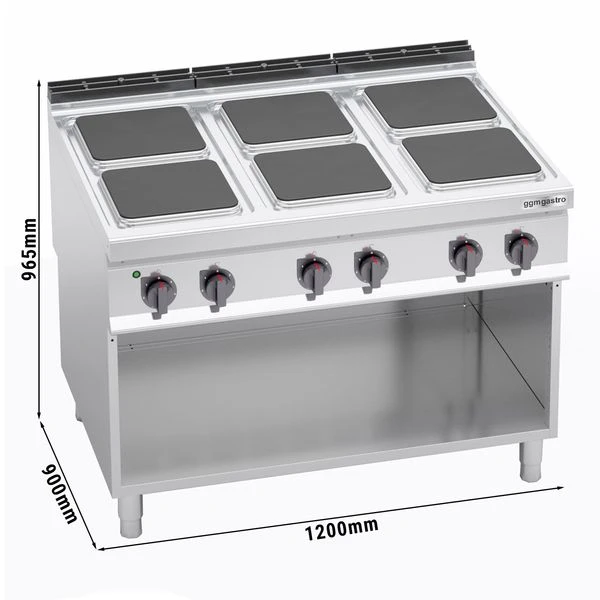 Elektroherd - 21 KW - 6 Platten Eckig 1 Elektroherd - 21 KW - 6 Platten Eckig