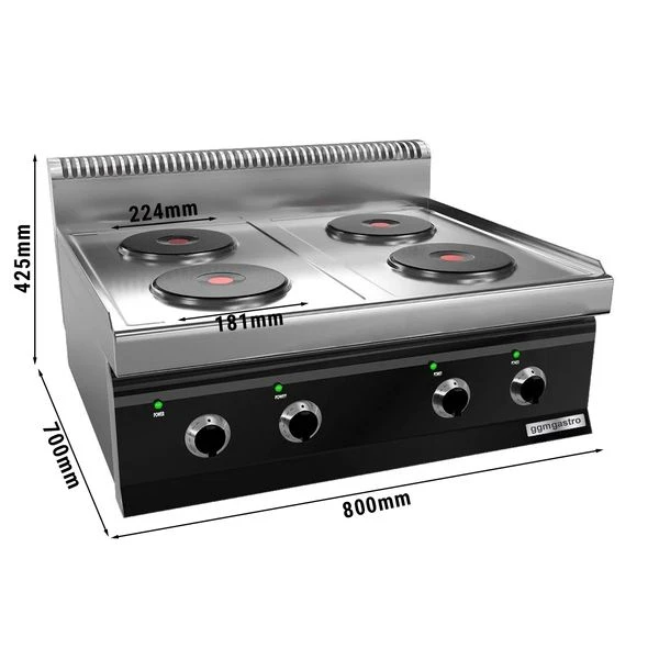 Elektroherd - 9,2 KW - 4 Platten Rund 1 Elektroherd - 9,2 KW - 4 Platten Rund