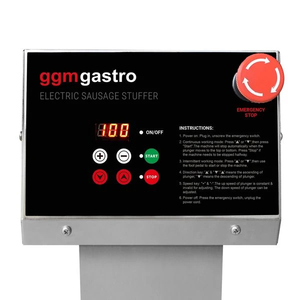 Elektrischer Wurstfüller - 10 Liter - 180 Watt - Edelstahl 9 Elektrischer Wurstfüller - 10 Liter - 180 Watt - Edelstahl – Bild 9