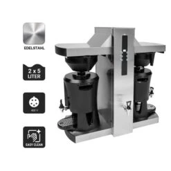 Filterkaffeemaschine Mit Heißwasserausgabe - 2x 5 Liter - 9kW - Mit 2 Brüharmen -Koch Set Haus FKMC10 Icons 8f19