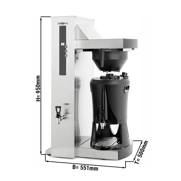 Filterkaffeemaschine Mit Heißwasserausgabe - 5 Liter - 4,5kW - Automatischer Wasserbefüllung 1 Filterkaffeemaschine Mit Heißwasserausgabe - 5 Liter - 4,5kW - Automatischer Wasserbefüllung