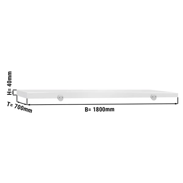 Schneideplatte Für Fleischereitisch - 1800x700mm - Weiß 1 Schneideplatte Für Fleischereitisch - 1800x700mm - Weiß