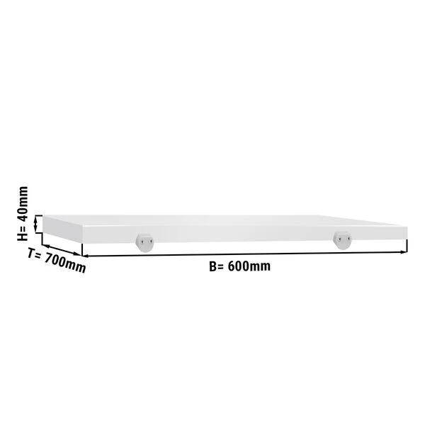 Schneideplatte Für Fleischereitisch - 600x700mm - Weiß 1 Schneideplatte Für Fleischereitisch - 600x700mm - Weiß