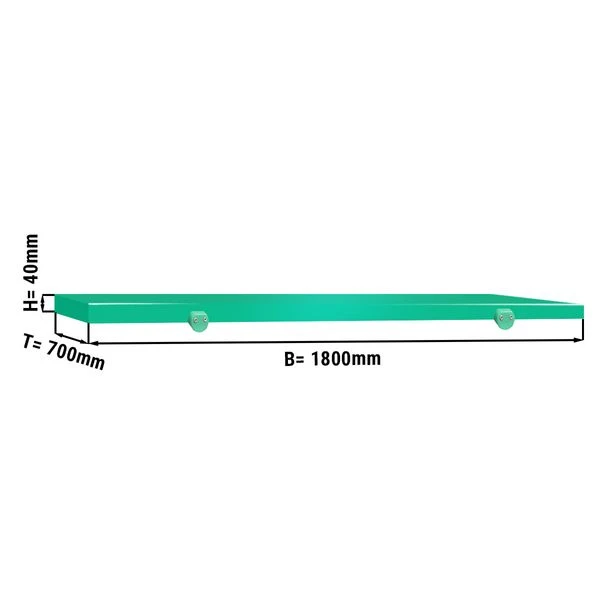 Schneideplatte Für Fleischereitisch - 1800x700mm - Grün 1 Schneideplatte Für Fleischereitisch - 1800x700mm - Grün