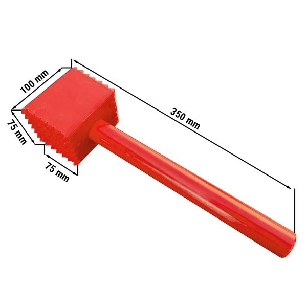Fleischklopfer - Eckig - Rot 1 Fleischklopfer - Eckig - Rot