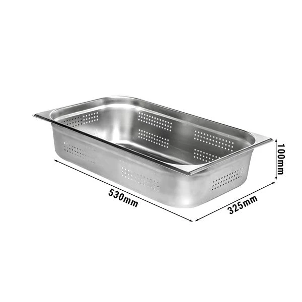 GN Behälter Gelocht 1/1 - Tiefe 100 Mm 1 GN Behälter Gelocht 1/1 - Tiefe 100 Mm