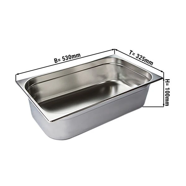 GN Behälter 1/1 - Tiefe 100 Mm 1 GN Behälter 1/1 - Tiefe 100 Mm