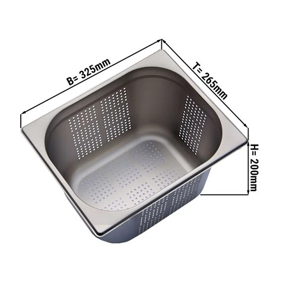 GN Behälter Gelocht 1/2 - Tiefe 200 Mm 1 GN Behälter Gelocht 1/2 - Tiefe 200 Mm