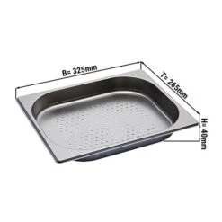 GN Behälter Gelocht 1/2 - Tiefe 40 Mm