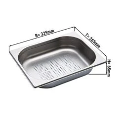 GN Behälter Gelocht 1/2 - Tiefe 65 Mm