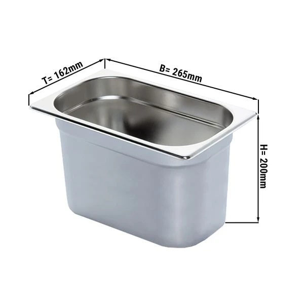 GN Behälter 1/4 - Tiefe 200 Mm 1 GN Behälter 1/4 - Tiefe 200 Mm