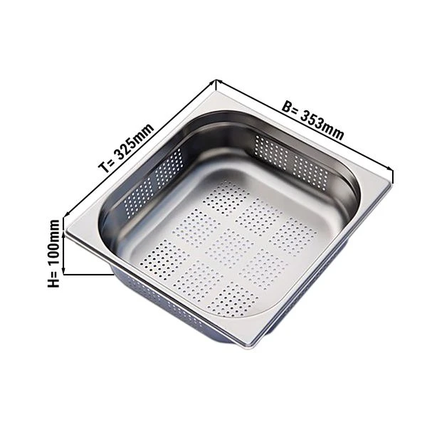 GN Behälter Gelocht 2/3 - Tiefe 100 Mm 1 GN Behälter Gelocht 2/3 - Tiefe 100 Mm