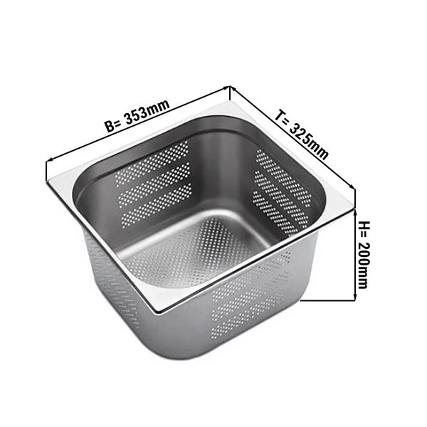 GN Behälter Gelocht 2/3 - Tiefe 200 Mm 1 GN Behälter Gelocht 2/3 - Tiefe 200 Mm