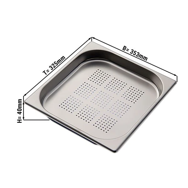 GN Behälter Gelocht 2/3 - Tiefe 40 Mm 1 GN Behälter Gelocht 2/3 - Tiefe 40 Mm