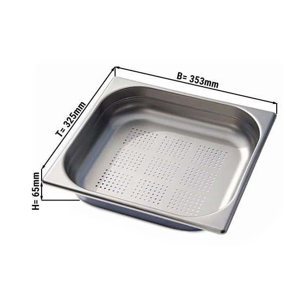 GN Behälter Gelocht 2/3 - Tiefe 65 Mm 1 GN Behälter Gelocht 2/3 - Tiefe 65 Mm