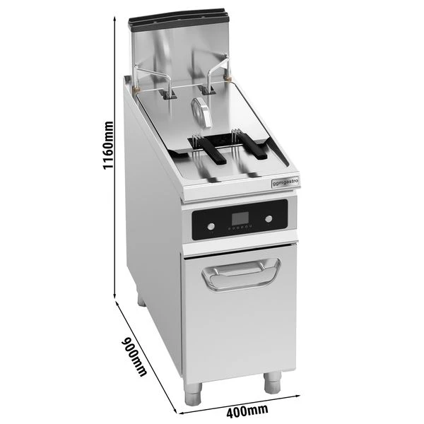 Gas Fritteuse - 20 Liter - 17,5 KW - Mit Automatischer Korbanhebung & Ölfiltersystem 1 Gas Fritteuse - 20 Liter - 17,5 KW - Mit Automatischer Korbanhebung & Ölfiltersystem