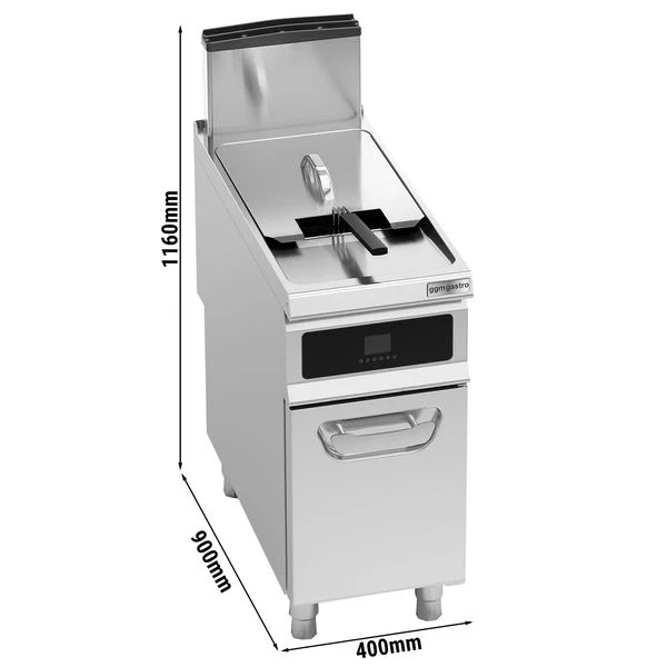 Gas Fritteuse - 20 Liter - 17,5 KW - Mit Ölfiltersystem 1 Gas Fritteuse - 20 Liter - 17,5 KW - Mit Ölfiltersystem