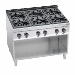 Gasherd - 53,5 KW - 6 Brenner 10 Gasherd - 53,5 KW - 6 Brenner -Koch Set Haus GHB199H finish 8fee