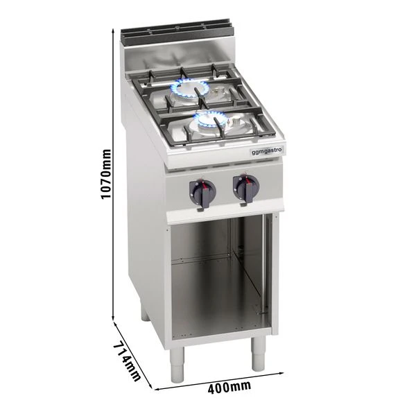 Gasherd - 9,5 KW - 2 Brenner 1 Gasherd - 9,5 KW - 2 Brenner