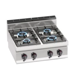 Gasherd - 28 KW - 4 Brenner 17 Gasherd - 28 KW - 4 Brenner -Koch Set Haus GHB874P Flammen 001 3445