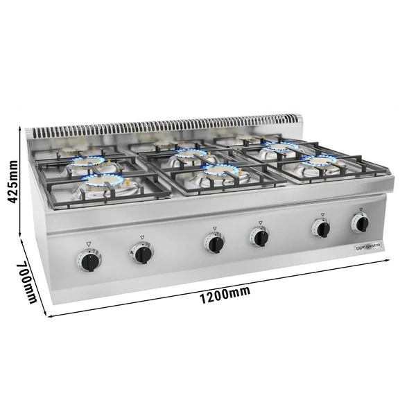 Gasherd - 36 KW - 6 Brenner 1 Gasherd - 36 KW - 6 Brenner