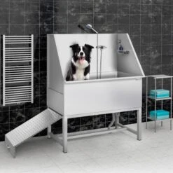 Haustierpflegewanne- Mit Rampe, Armatur Und Gelochtem Edelstahlboden 22 Haustierpflegewanne- Mit Rampe, Armatur Und Gelochtem Edelstahlboden -Koch Set Haus HTPWEL room a750