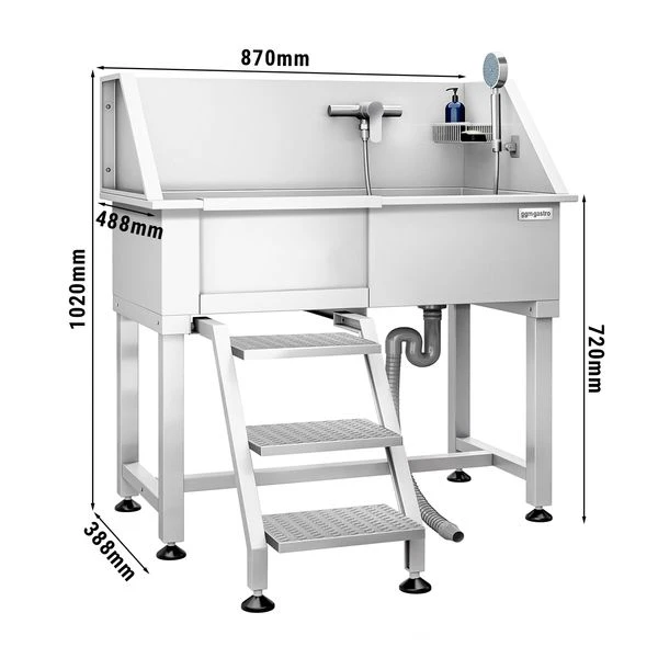 Haustierpflegewanne- Mit Treppe, Armatur Und Anti-Rutsch Matte 2 Haustierpflegewanne- Mit Treppe, Armatur Und Anti-Rutsch Matte – Bild 2