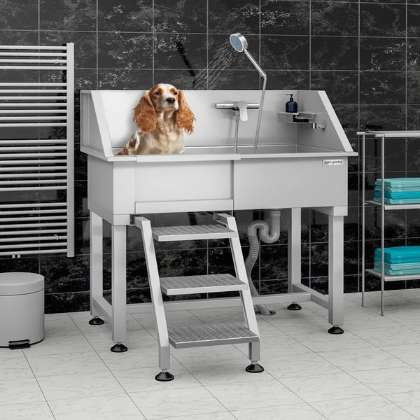 Haustierpflegewanne- Mit Treppe, Armatur Und Anti-Rutsch Matte 10 Haustierpflegewanne- Mit Treppe, Armatur Und Anti-Rutsch Matte – Bild 10