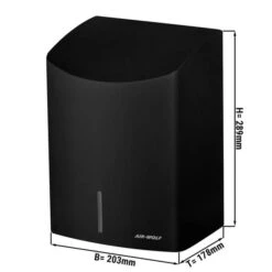 AIR-WOLF | Händetrockner Mit Infrarotsensor - ABS Mattschwarz