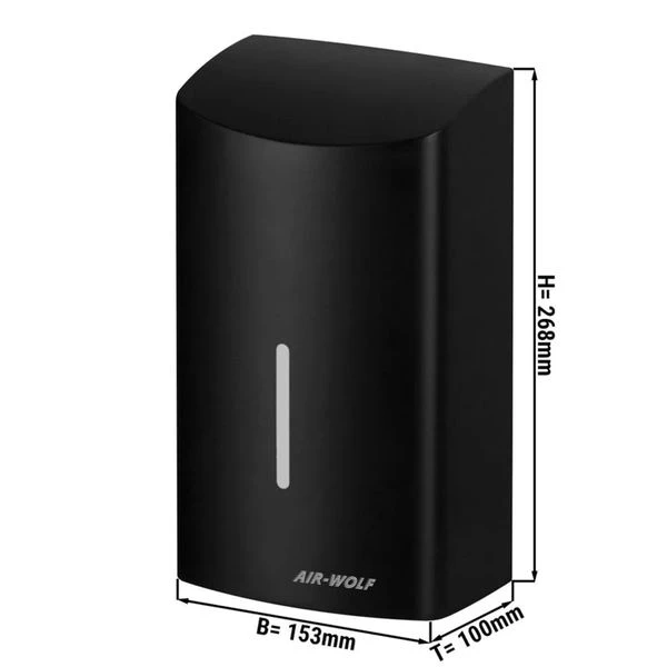 AIR-WOLF | Händetrockner Mit Infrarotsensor - Edelstahl Mattschwarz 1 AIR-WOLF | Händetrockner Mit Infrarotsensor - Edelstahl Mattschwarz