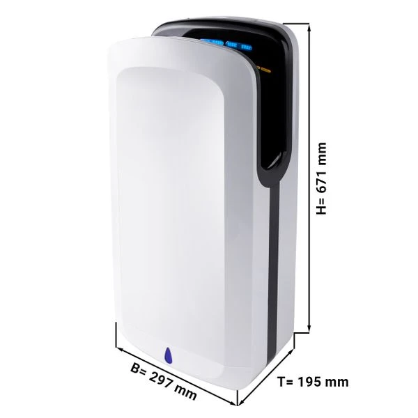 Händetrockner Mit Sensor & UV-Lampe - Weiß 1 Händetrockner Mit Sensor & UV-Lampe - Weiß