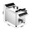 Induktions-Fritteuse - 8 Liter - 3,5 KW - Ablasshahn