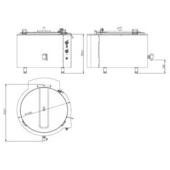 Elektro Kochkessel - 500 Liter - 45 KW - Indirekte Beheizung 7 Elektro Kochkessel - 500 Liter - 45 KW - Indirekte Beheizung -Koch Set Haus KKEOZ500 Zeichnung 0503