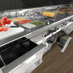 Elektro Wasserdirektgrill - 8,75 KW -Koch Set Haus Loft links edelstahl 80e7 10