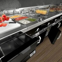 Elektroherd - 9,2 KW - 4 Platten Rund 8 Elektroherd - 9,2 KW - 4 Platten Rund -Koch Set Haus Loft links schwarz 064a