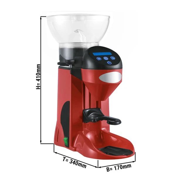 Kaffeemühle - Rot - 1kg - 275 Watt - 77dB 1 Kaffeemühle - Rot - 1kg - 275 Watt - 77dB