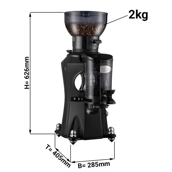 Kaffeemühle - Schwarz - 2kg - 356 Watt - 45dB 1 Kaffeemühle - Schwarz - 2kg - 356 Watt - 45dB